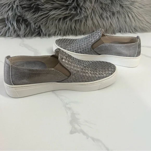 THE FLEXX  women’s gray leather woven slip on sneakers size 6 - Picture 4 of 9